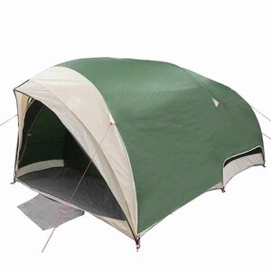 vidaXL Tunnel telt med tag med opbevaring Gr&oslash;n 410 x 285 x 198 cm taft