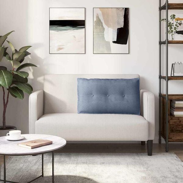 vidaXL Rygpude Bl&aring; 80 x 50 cm Velourstof