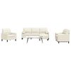 vidaXL sofasæt 4 dele med hynder og bolsterpuder velour cremefarvet