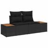 vidaXL Havesofa S&aelig;t 8 pcs Sort polyrattan