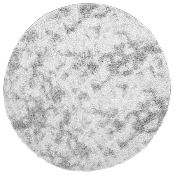 vidaXL shaggy gulvt&aelig;ppe NAVARRA 160x160 cm h&oslash;je luv polyester s&oslash;lvgr&aring;
