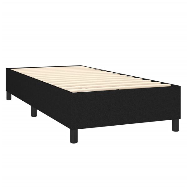 vidaXL Boxspring sengeramme 90x200 cm stof sort