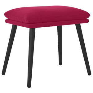 vidaXL fodskammel 45x29,5x35 cm fl&oslash;jl vinr&oslash;d