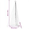 vidaXL LED-juletræ 789 LED'er 476 cm farverigt lys