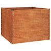 vidaXL h&oslash;jbed 100x100x77 cm cortenst&aring;l rustfarvet