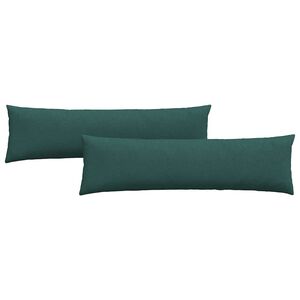 vidaXL Sofapuder 2 pcs M&oslash;rkegr&oslash;n 145 x 40 cm Stof