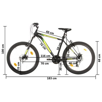vidaXL mountainbike 21 gear 27,5 tommer hjul 50 cm sort vidaXL.dk