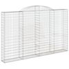 vidaXL buet gabionkurv 300x30x180/200 cm galvaniseret jern