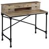 vidaXL skrivebord i massivt mangotr&aelig; og st&aring;l 110 x 50 x 96 cm
