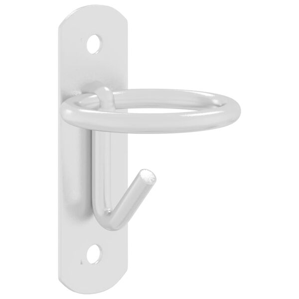 vidaXL spandkroge 3 stk. v&aelig;gmonteret galvaniseret st&aring;l s&oslash;lvfarvet