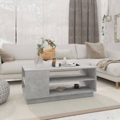 vidaXL sofabord 102x55x43 cm spånplade betongrå