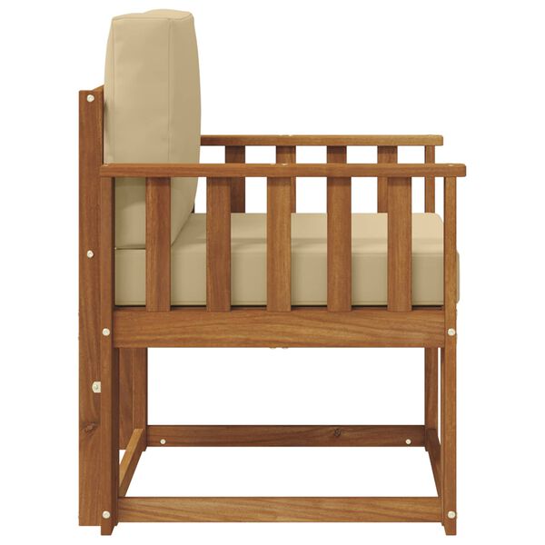 vidaXL Udend&oslash;rs sofa Soli Akacietr&aelig; og polyester Naturfarvet