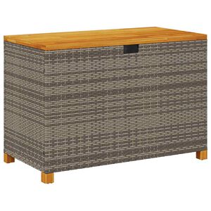 vidaXL opbevaringsboks til haven 110x55x63 cm polyrattan akacietr&aelig; gr&aring;