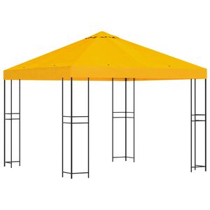 vidaXL Pavillon 3 x 3 m Gul Polyester og St&aring;l 190 gsm