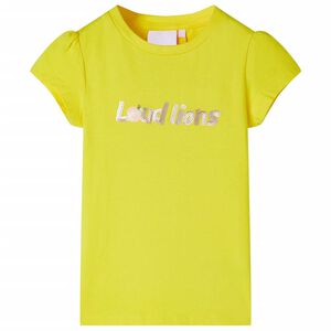 T-shirt til b&oslash;rn str. 140 lysegul
