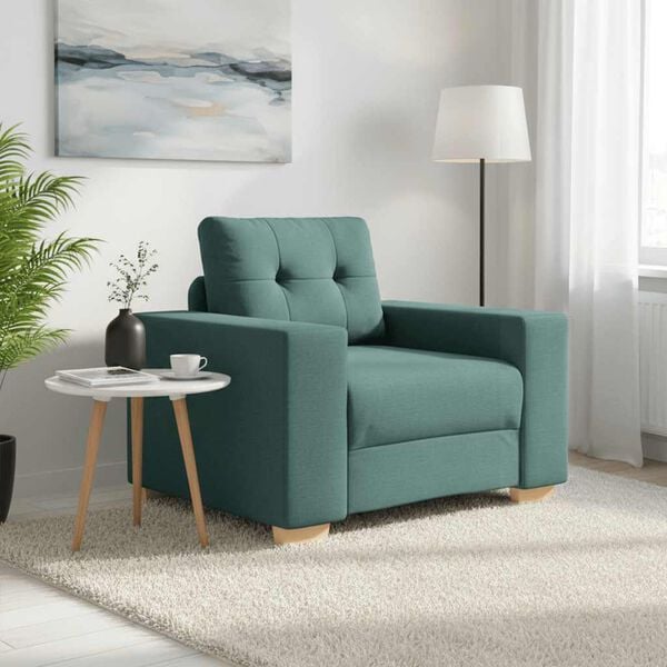 vidaXL sofastol 100x78x80 cm stof m&oslash;rkegr&oslash;n