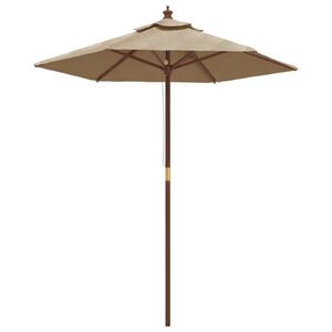 vidaXL haveparasol med tr&aelig;stang 196x231 cm gr&aring;brun
