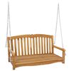 vidaXL Gyng B&aelig;nk 114 x 60 x 60,5 cm Massiv Teaktr&aelig; Naturfarvet