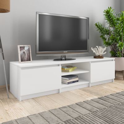 vidaXL tv-bord 140x40x35,5 cm konstrueret træ hvid