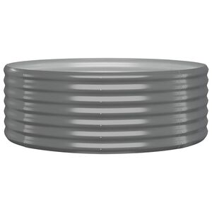 vidaXL plantekasse 100x100x36 cm galvaniseret st&aring;l gr&aring;