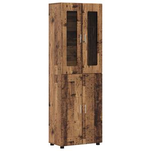 vidaXL Highboard FLORIN 60 x 35 x 182 cm Gammelt tr&aelig; Konstrueret tr&aelig;
