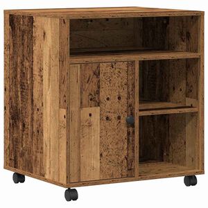 vidaXL Printerstand Gammelt tr&aelig; 60 x 50 x 67 cm Konstrueret tr&aelig;