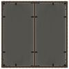 vidaXL havebord med glastop 90x90x75 cm polyrattan brun
