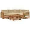 vidaXL Udend&oslash;rs sofagruppe med pude 5 pcs Naturlig og Beige