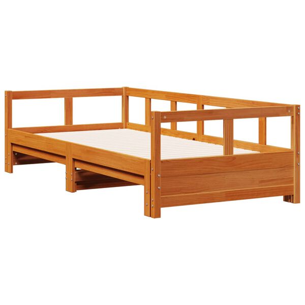 vidaXL daybed uden madras 80x200 cm massivt fyrretr&aelig; gyldenbrun