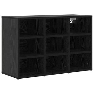vidaXL Sko skab 77,5 x 30 x 51 cm Konstrueret tr&aelig; Sort eg