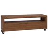 vidaXL TV-skab 110 x 30 x 40 cm Naturfarvet Massiv Teaktr&aelig;