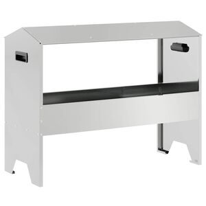 vidaXL Fodertrug til husdyr S&oslash;lv 79 x 35 x 62 cm Galvaniseret st&aring;l