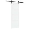 vidaXL Skyded&oslash;r ORKDAL Hvid og sort 83 x 232 cm Massivt fyrretr&aelig;