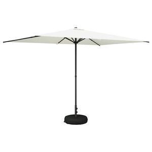 vidaXL Haveparasol med base 200 x 300 cm Polyester Rektangul&aelig;r