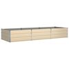 vidaXL Plantekasse Elfenben 290 x 100 x 45 cm Galvaniseret st&aring;l