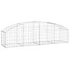 vidaXL buet gabionkurv 200x50x40/60 cm galvaniseret jern