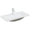 vidaXL indbygget h&aring;ndvask med hane 81x39x18 cm keramisk hvid