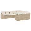 vidaXL sofas&aelig;t til haven 10 dele med hynder polyrattan beige