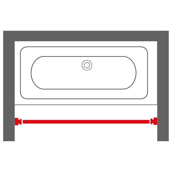 Sealskin teleskopisk badeforh&aelig;ngsstang 155-255 cm mat aluminium