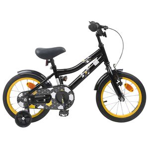 vidaXL B&oslash;rnecykel 12 tommer til 2-4 &aring;r gamle Sort