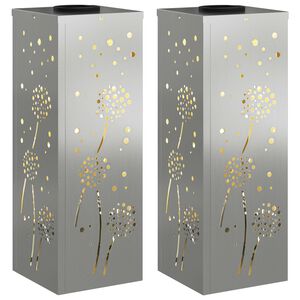 vidaXL Solar LED sti lys 2 stk. Varm hvid 18 x 18 x 50 cm