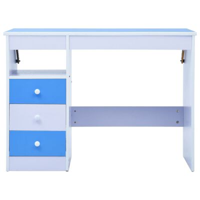 vidaXL børneskrivebord vipbart blå og hvid