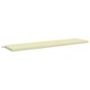 vidaXL B&aelig;nkpude SOEST 100% polyester Cremefarvet 200 x 40 x 5 cm