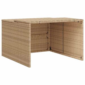 vidaXL garage til robotpl&aelig;neklipper 86x90x52/57 cm polyrattan beige