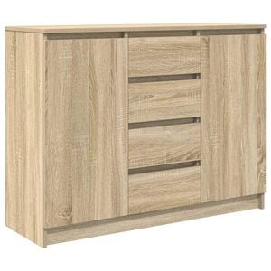 vidaXL sk&aelig;nk med skuffer 100,5x35x76 cm konstrueret tr&aelig; sonoma-eg