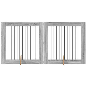 vidaXL Hundeleget&oslash;j 2 pcs Gr&aring; Sonoma 100 x 100 cm Galvaniseret st&aring;l