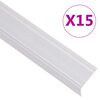 vidaXL trappelister 15 stk. L-facon 90 cm aluminium sølvfarvet