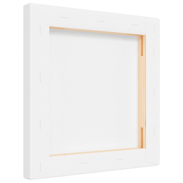 vidaXL opsp&aelig;ndte l&aelig;rreder 12 stk. hvidt stof og massivt fyrretr&aelig;