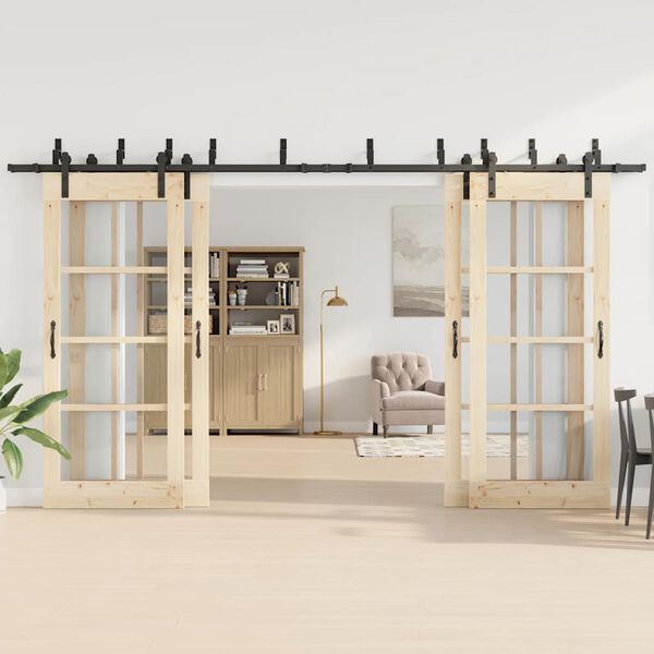 vidaXL skinnes&aelig;t til skyded&oslash;r 400 cm st&aring;l sort