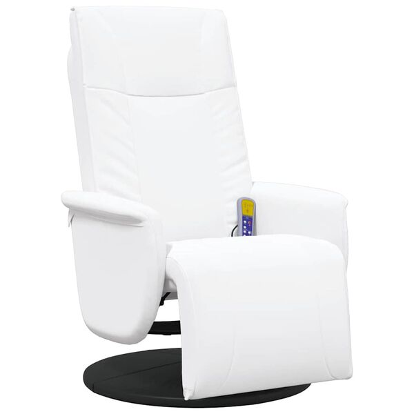 vidaXL Svingende Massage Recliner Stol Hvid 71 x 90 x 105 cm